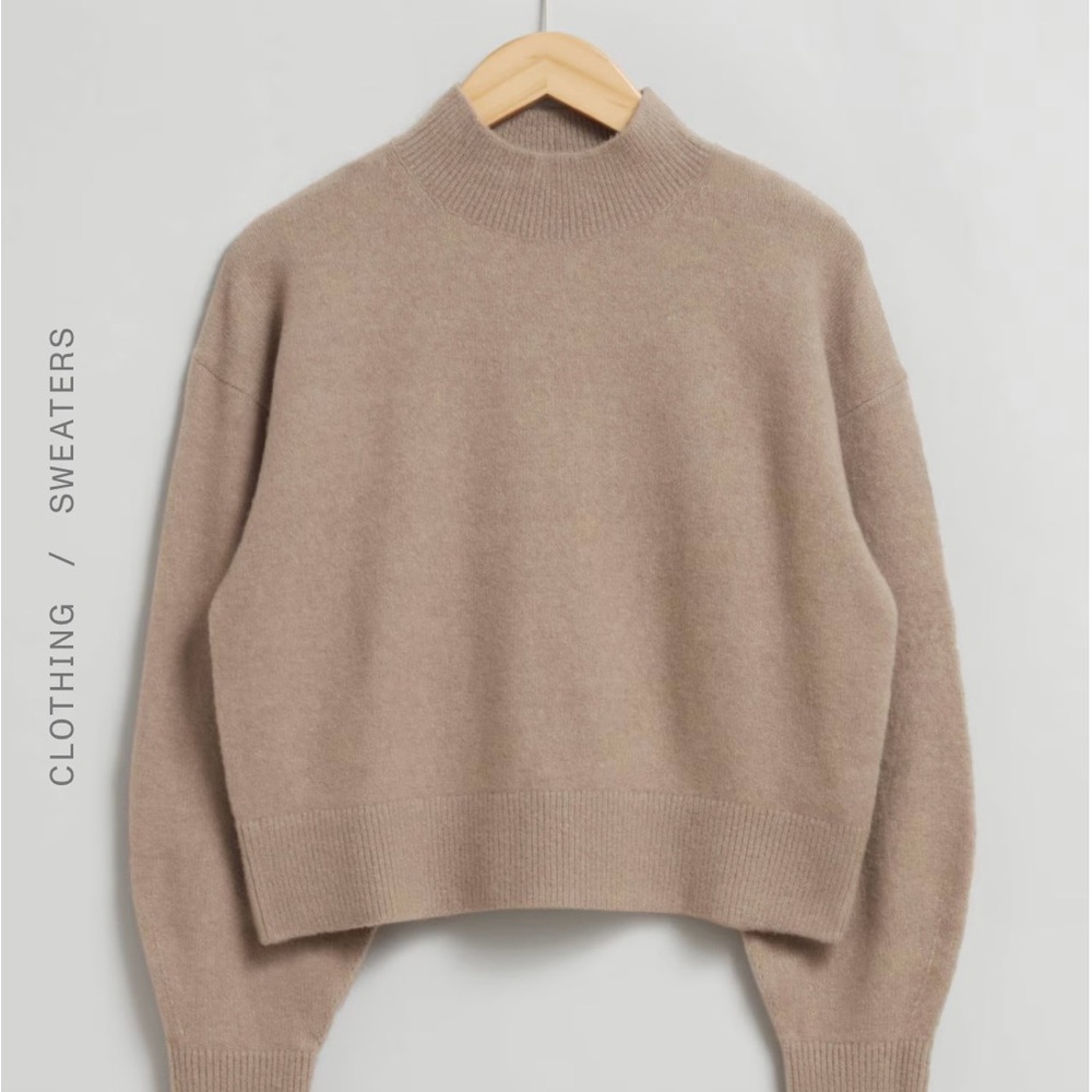& Other Stories Classic Tan Turtleneck Sweater